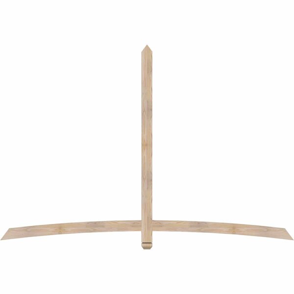 Ekena Millwork Bellingham Smooth Timber Gable Bracket, Douglas Fir, 96"W x 64"H x 1 1/2"D x 3 1/2"F, 16/12 Pitch GBW096X64X0204BEL00SDF - main